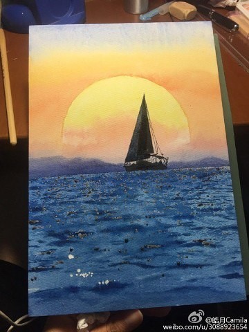 Парусник и закат