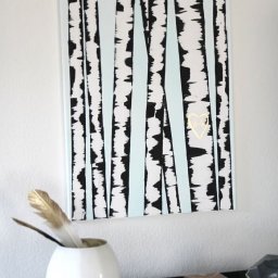 Простая картина своими руками: берёзы