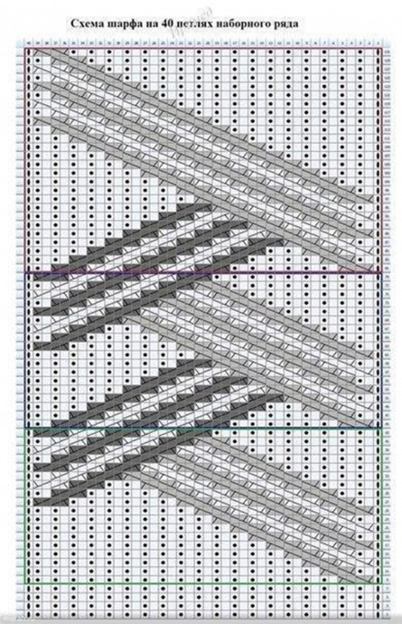 Пуловер с интересным графичным узором