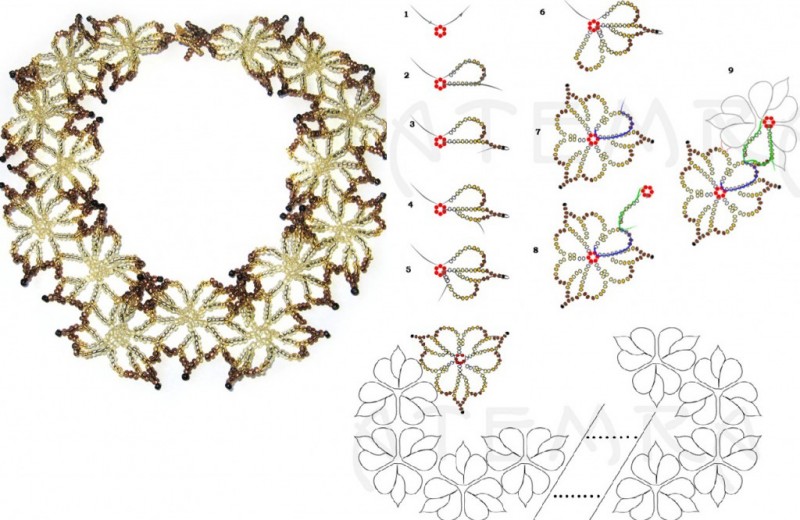 Воздушные ожерелья со схемами Воздушные ожерелья со схемами