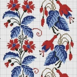 ​Вышитые цветочные узоры
