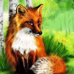 Вышиваем рыжую лисичку