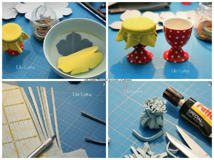 Брошь из экокожи