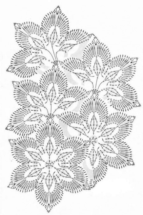 Красивые узоры крючком в виде цветов