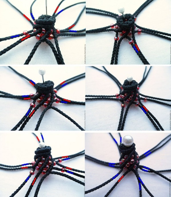 Плетем объемную бусину в технике макраме Плетем объемную бусину в технике макраме