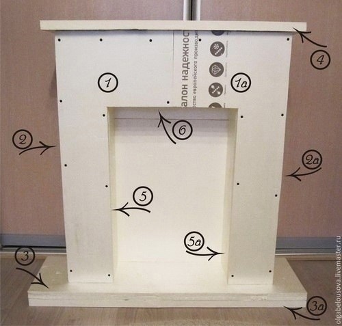 Новогодний фальш-камин с имитацией кирпичной кладки