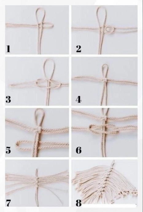 Стильные перышки в технике макраме