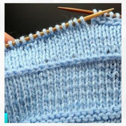 Поперечная косичка на лицевой глади