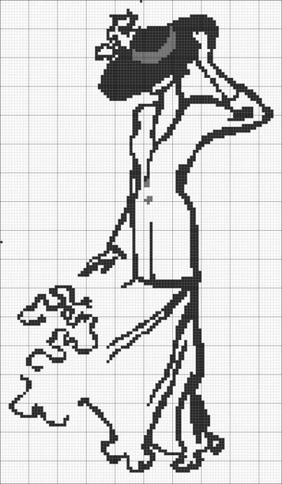 Схемы для монохромной вышивки крестом