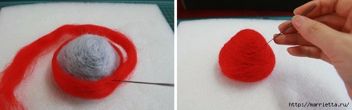 Сказочный домик мухомор в технике валяния