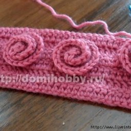 ​Вязание объемных розочек крючком