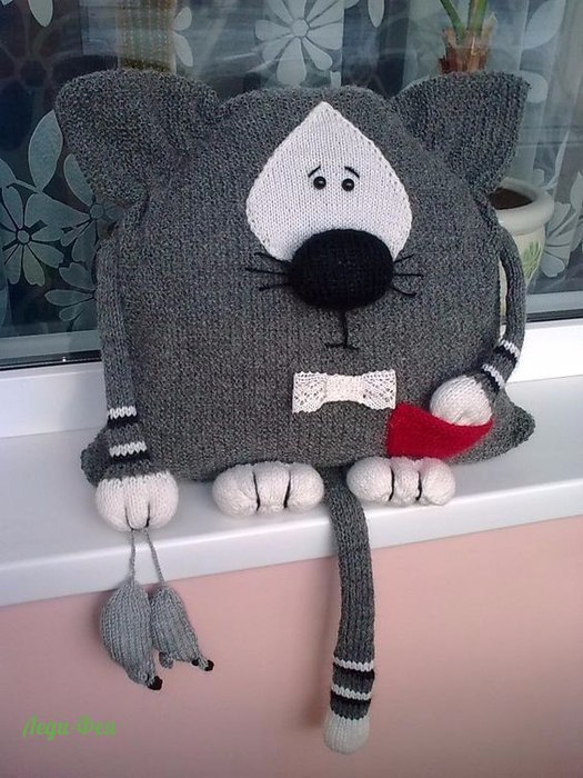 Забавные котоподушки: идеи