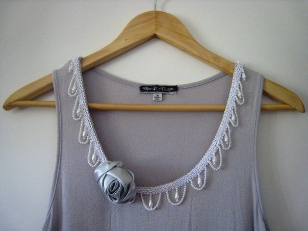 ​Декор блуз и маечек: вышивка лентами