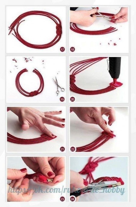 Колье из шнура