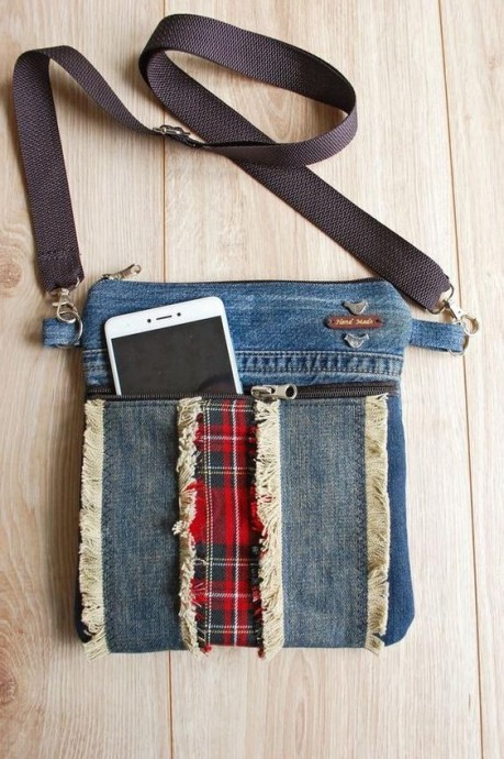 Миниатюрные сумочки из джинсов Миниатюрные сумочки из джинсов