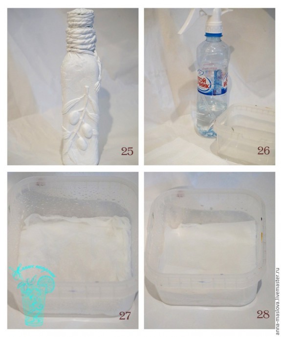 Декор бутылки для оливкового масла