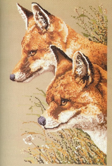 Вышиваем лисичек