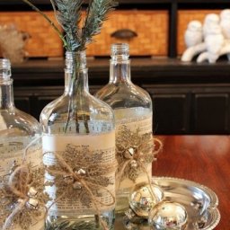 Новогодний декор бутылок