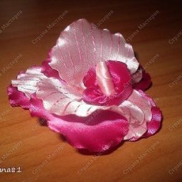 Прекрасные орхидеи из лент: мастер-класс