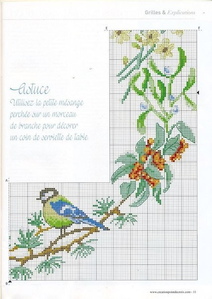 Нежная цветочная вышивка крестом