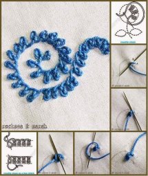 Разные виды стежков для вышивки