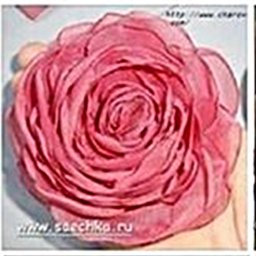 Роза из шифона