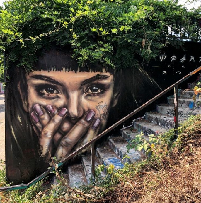 Стрит арт с деревьями: идеи для творчества