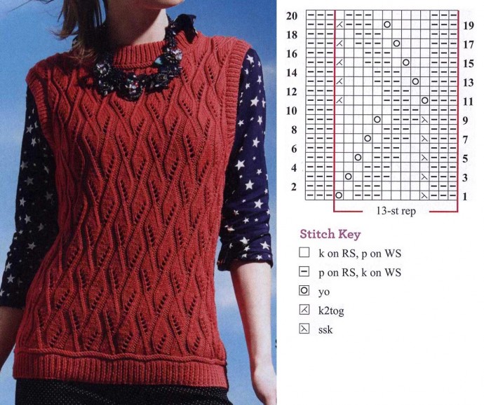 ​Узоры для свитеров на весну