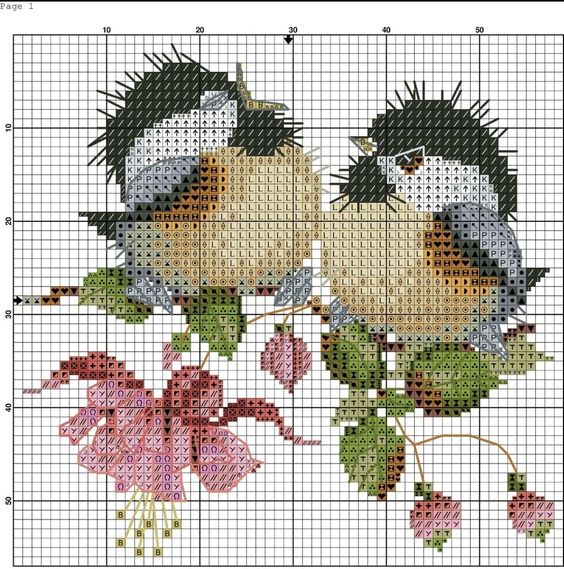 Вышивка: птички