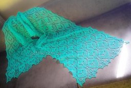 Ажурный шарф спицами