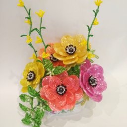 ​Красивые цветы из бисера