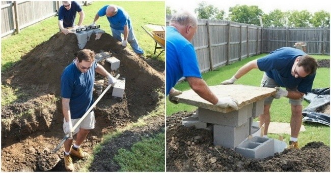 Водопад на даче своими руками