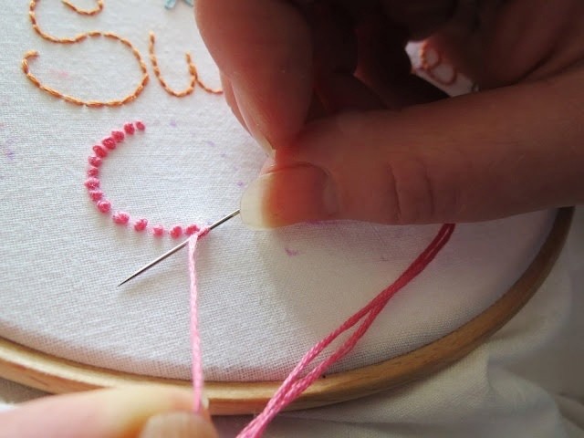 Вышивка в технике французский узелок