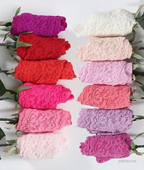 Оригинальные розы из кружевного белья