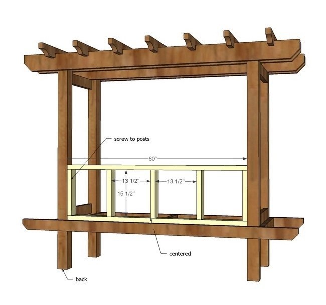 Красивая садовая скамья с аркой Красивая садовая скамья с аркой
