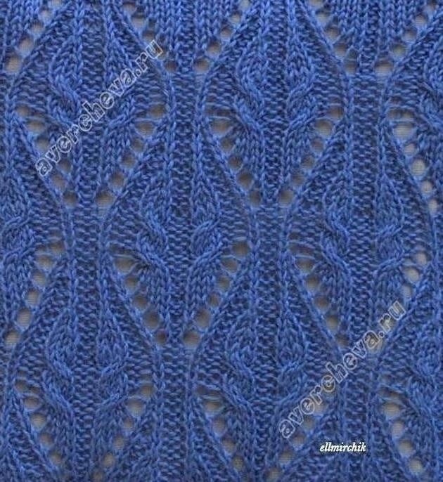 ​Ажурный узор в виде ромба с переплетениями внутри