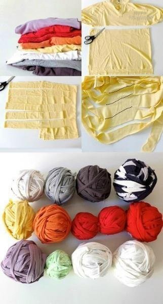 Коврик из старой одежды Коврик из старой одежды