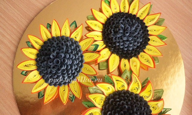 Квиллинг подсолнухи: мастер-класс