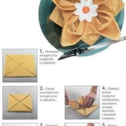 6 способов сложить салфетку