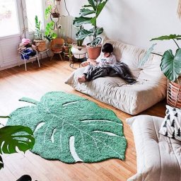 Коврики в виде листьев монстеры