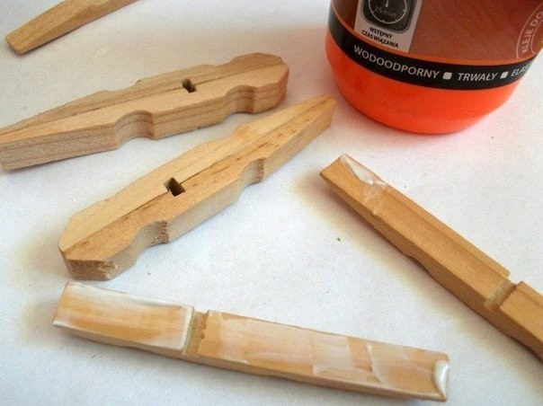 Салфетница из прищепок