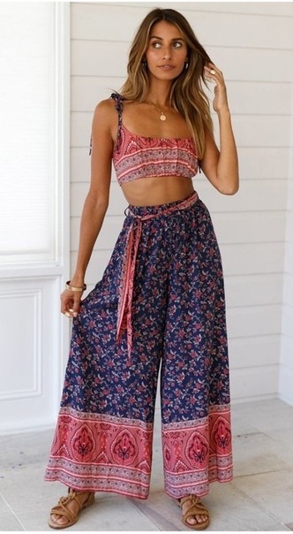 Широкие летние брюки