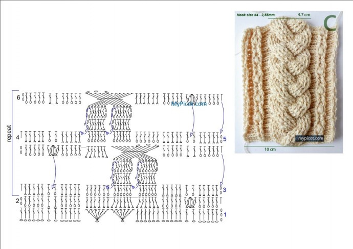 Текстурированный узор крючком
