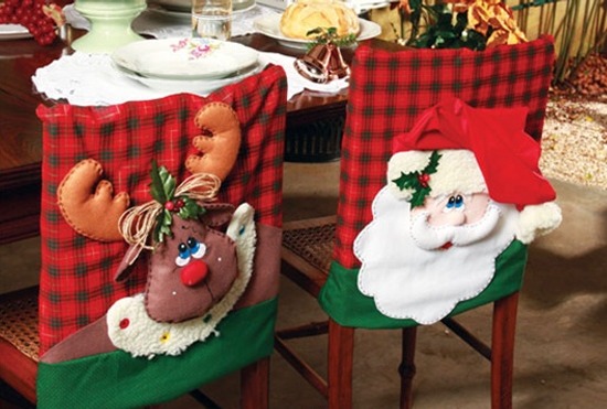 Украшаем стулья к новому году