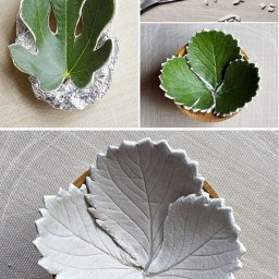 Вазочки из листьев разных растений