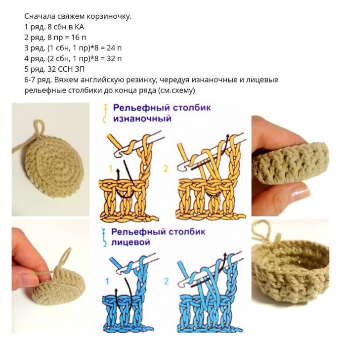 Вязаное пирожное