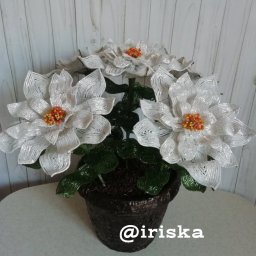 ​Замечательные цветы из бисера