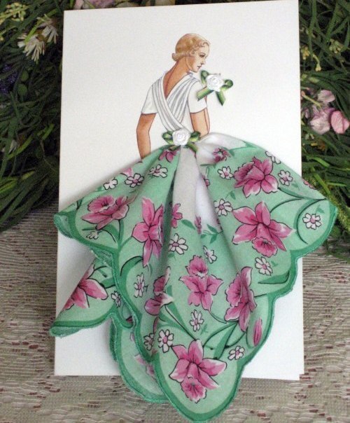 Авторские открытки, с использованием платочков Авторские открытки, с использованием платочков