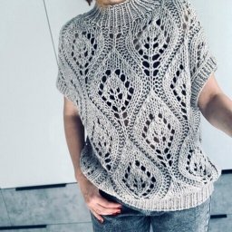 Ажурная блуза спицами