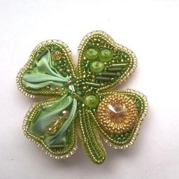 ​Брошка "Клевер удачи"